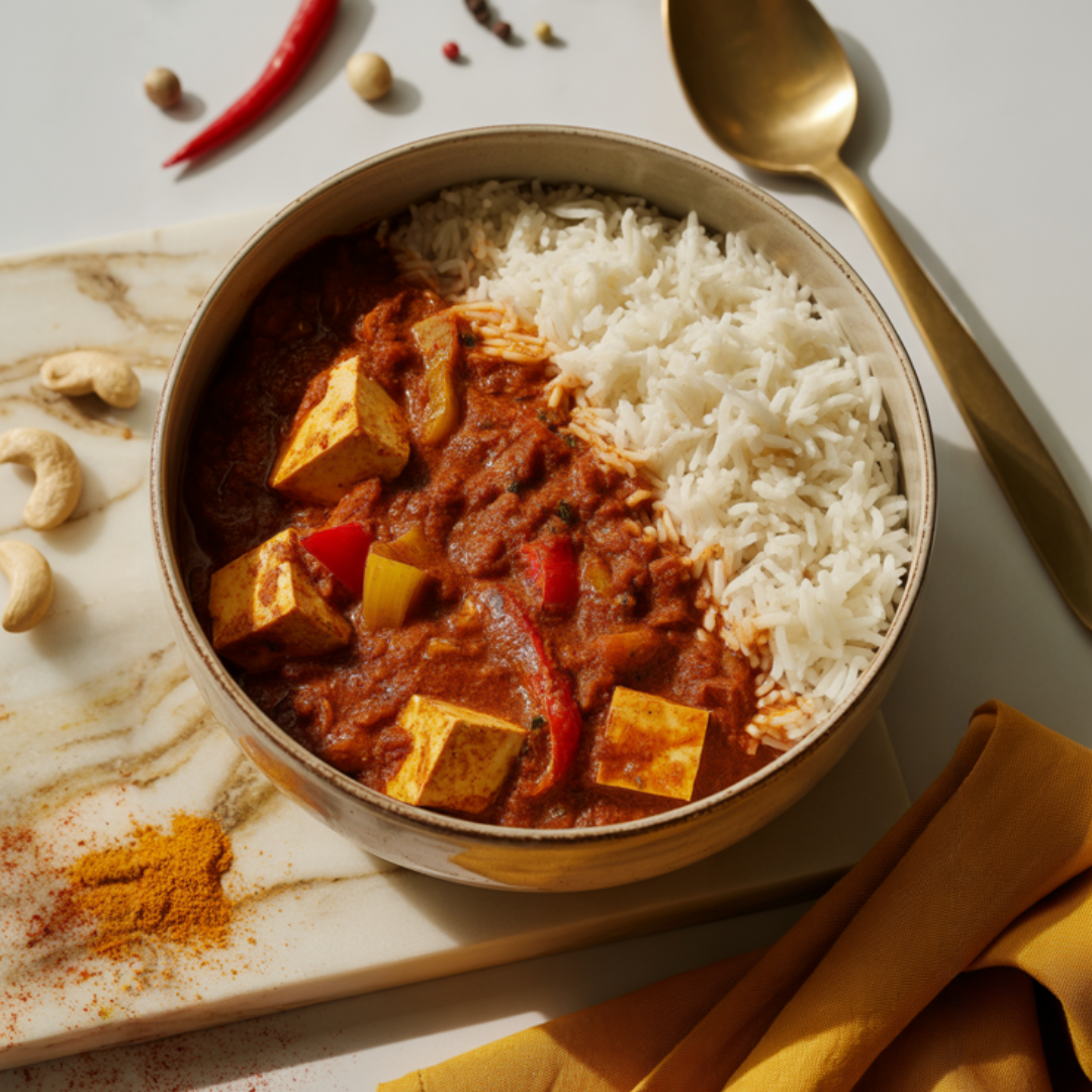 Tofu Tikka Masala with White Rice