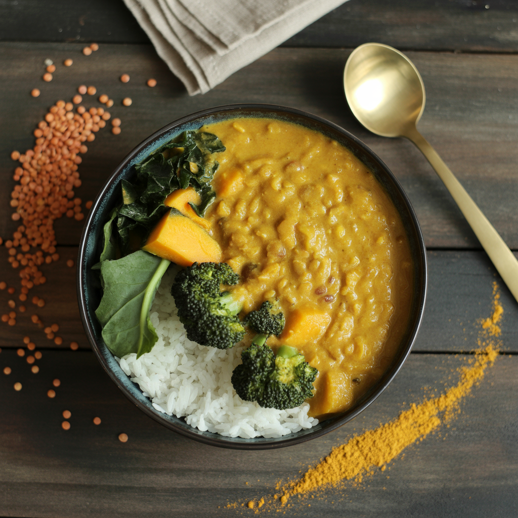Ayurvedic Red Lentil Dahl with Rice