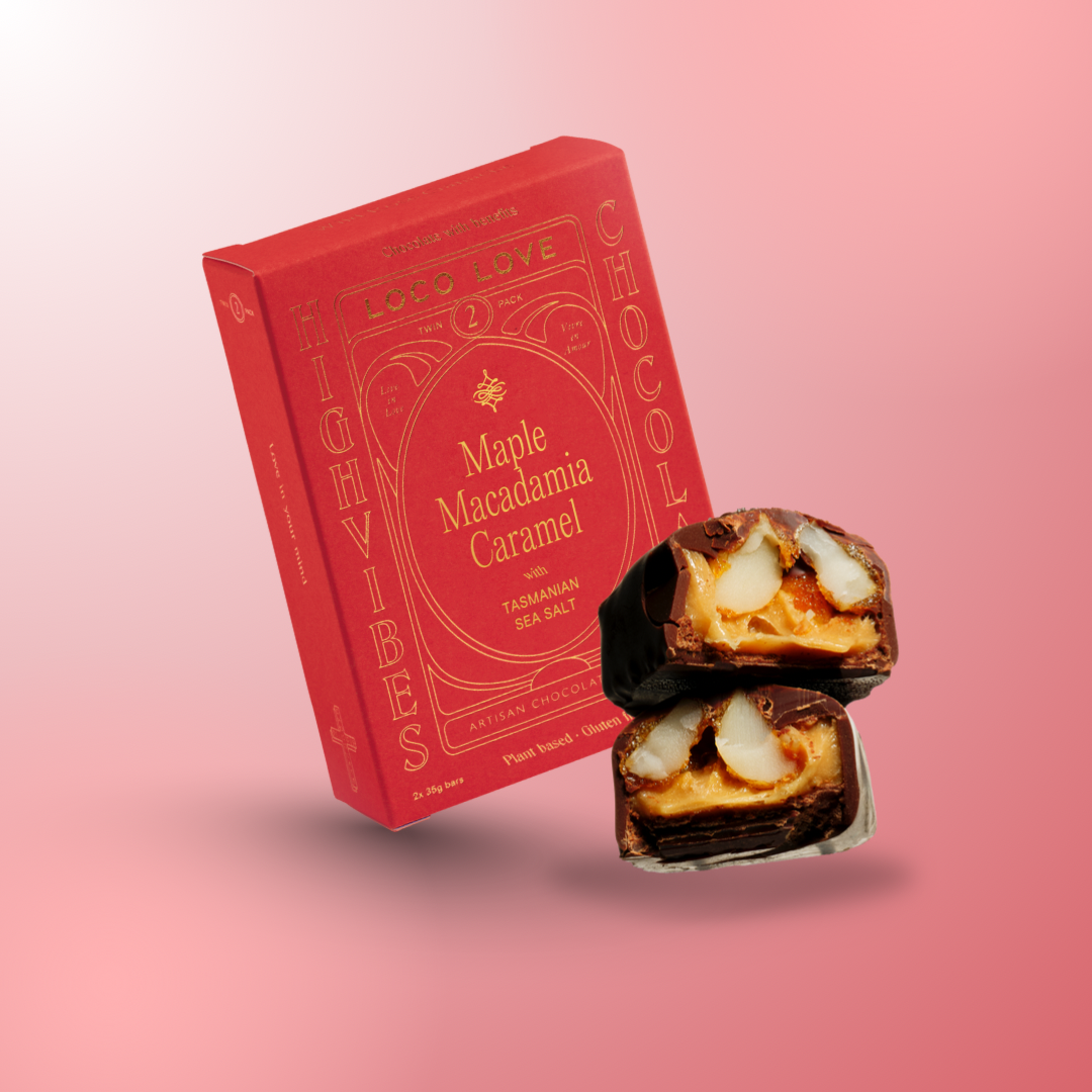 Loco Love Maple Macadamia Caramel with Tasmanian Sea Salt Twin Pack
