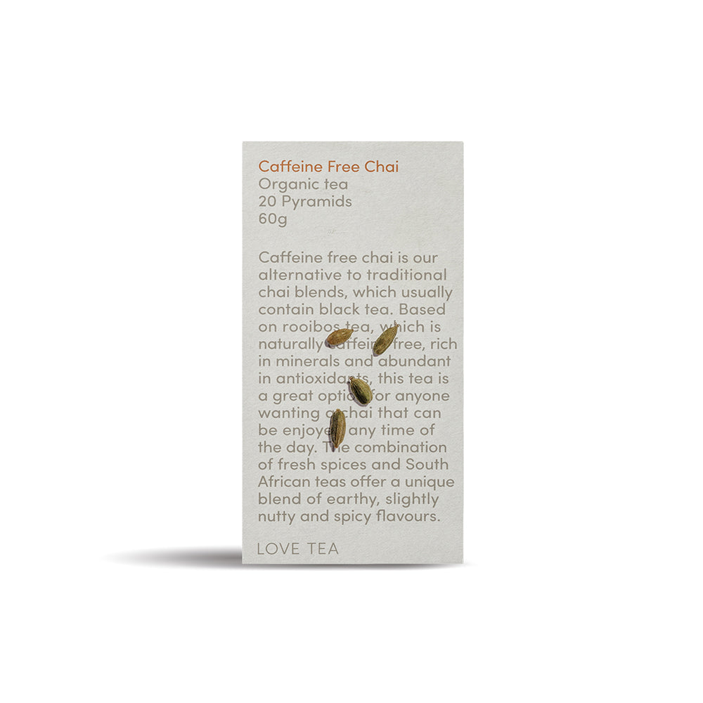 Love Tea Caffeine Free Chai Pyramid Tea Bags