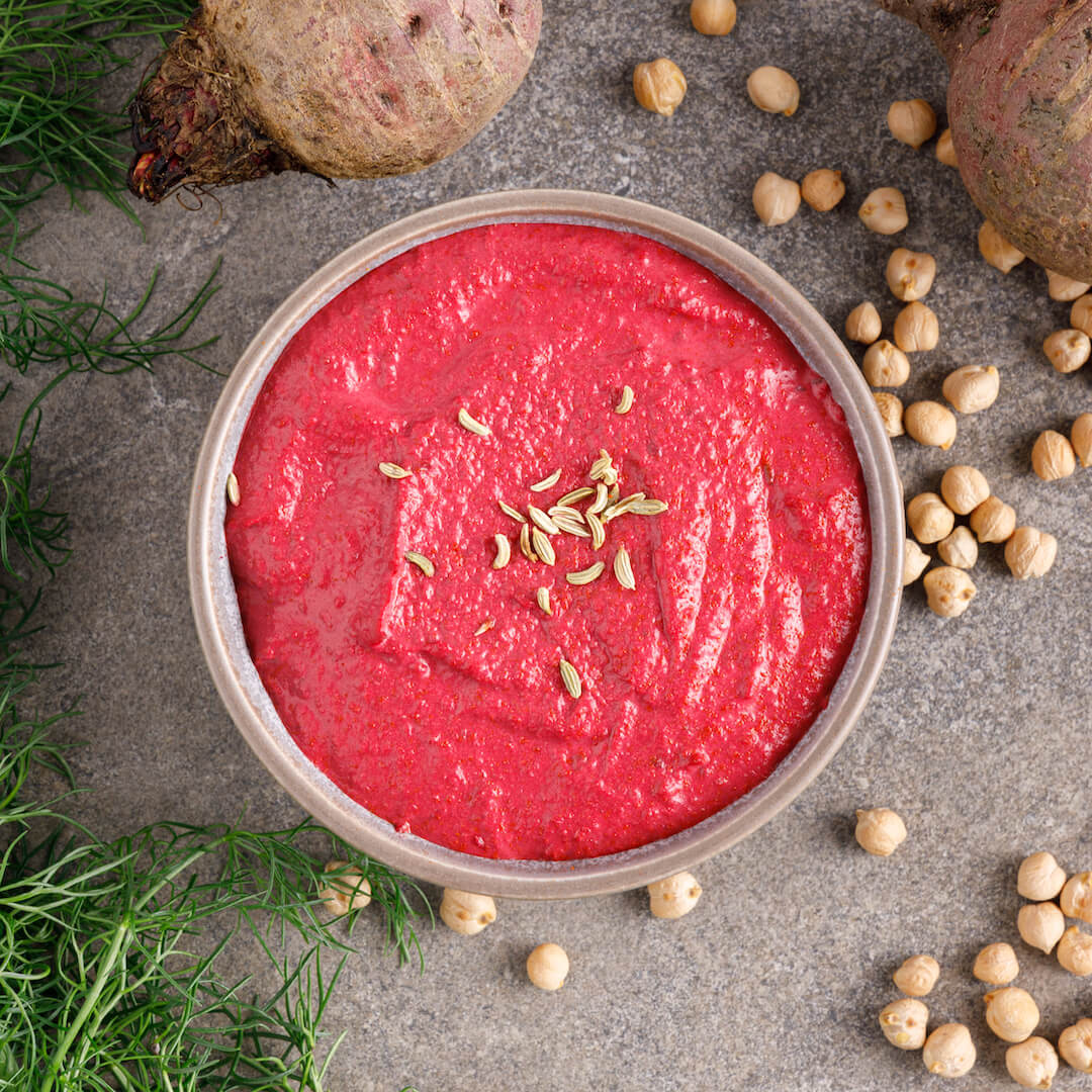 Oil Free Beetroot Hummus 